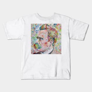 FRIEDRICH NIETZSCHE - oil portrait .2 Kids T-Shirt